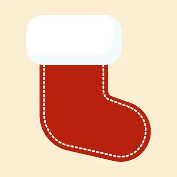 Vector Christmas gift socks. Flat vector Illustration. イラスト素材