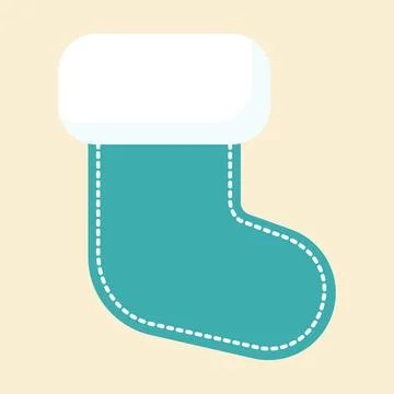 Vector Christmas gift socks. Flat vector Illustration. イラスト素材