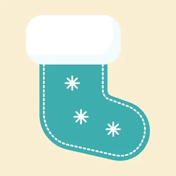 Vector Christmas gift socks. Flat vector Illustration. Stock Illustration