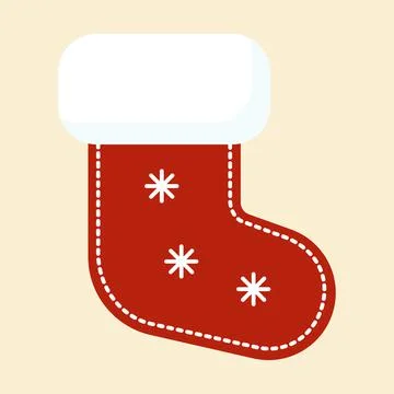 Vector Christmas gift socks. Flat vector Illustration. Illustration