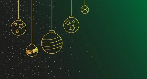 Vector Christmas greeting card with abstract swirl Christmas balls. Stock Illustration