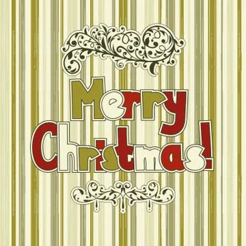Vector christmas greeting card Illustrazione stock