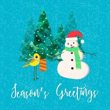 Vector Christmas greeting card Stock Illustration