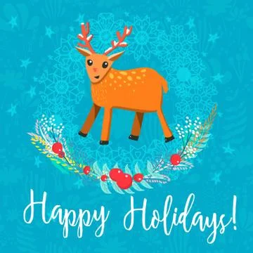 Vector Christmas greeting card Stock Illustration