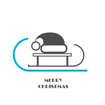 Vector christmas hat on slad icon Stock Illustration