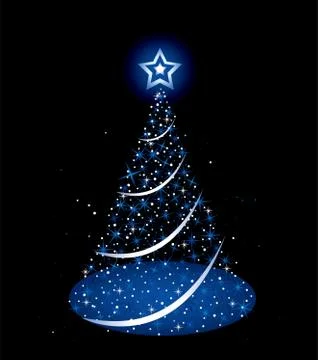 Vector christmas holiday tree Stock Illustration