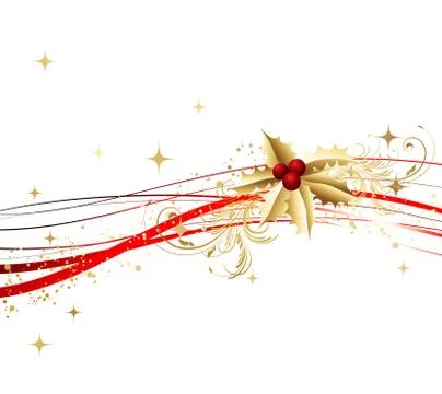 Vector christmas holly tree Illustrazione stock