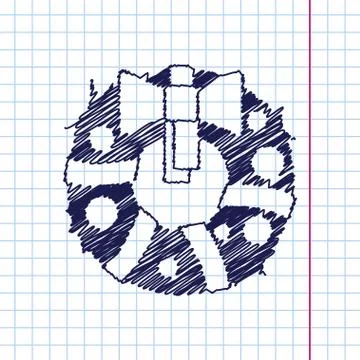 Vector christmas icon Stock Illustration