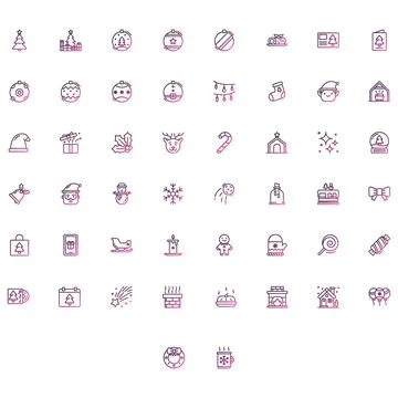 Vector of Christmas Icon Set. Perfect for user interface, new application. Stock Illustration