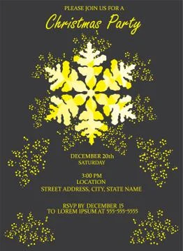 Vector Christmas Invitation Stock Illustration