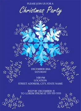Vector Christmas Invitation Illustrazione stock