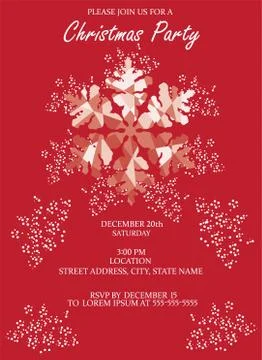 Vector Christmas Invitation Stock Illustration