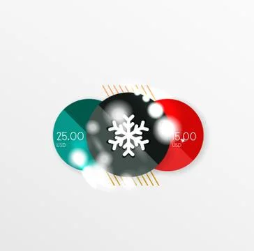 Vector Christmas label or price tag sticker 스톡 일러스트