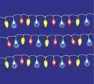 Vector Christmas Lights Stock Illustration