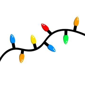 Vector Christmas Lights Illustration Stock Illustration