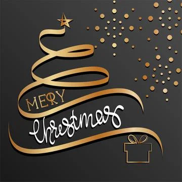 Vector. Christmas logo text design. Design templates with typographic logo. Stock Illustration