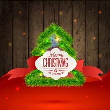 Vector Christmas Messages and objects on wrinkled paper background. Stock-Illustration