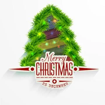 Vector Christmas Messages and objects on wrinkled paper background. Illustrazione stock