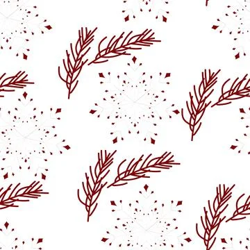 Vector. Christmas, New Year seamless pattern. Stock Illustration