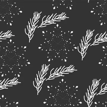 Vector. Christmas, New Year seamless pattern. Stock Illustration