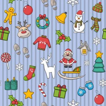 Vector Christmas pattern Stock Illustration