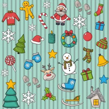 Vector Christmas pattern Stock Illustration