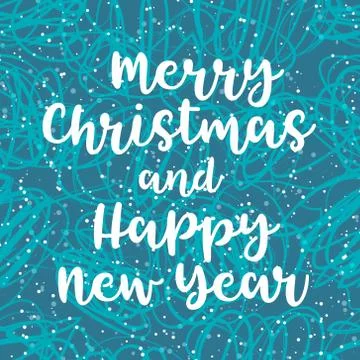 Vector Christmas pattern with scribbles Stock Illustration