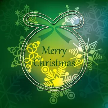 Vector christmas postcard design Stock Illustration