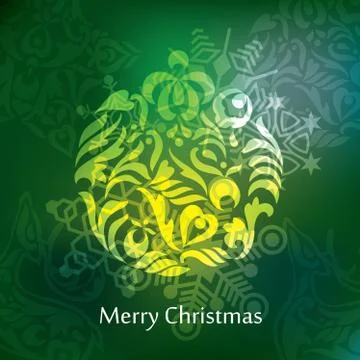 Vector christmas postcard design Stock Illustration