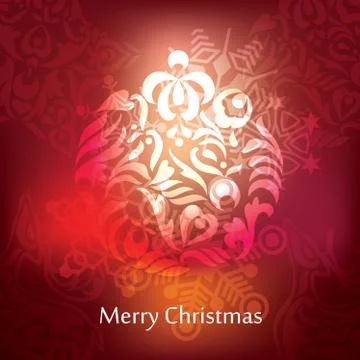 Vector christmas postcard design Stock Illustration