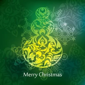 Vector christmas postcard design Stock Illustration