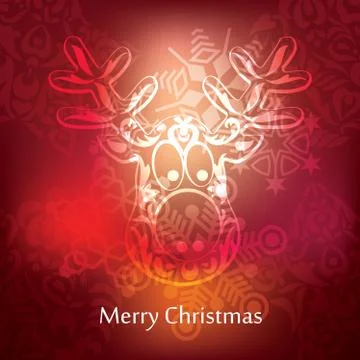 Vector christmas postcard design Stock Illustration