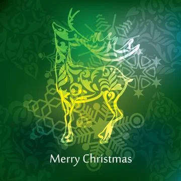 Vector christmas postcard design Stock Illustration