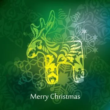 Vector christmas postcard design Stock Illustration