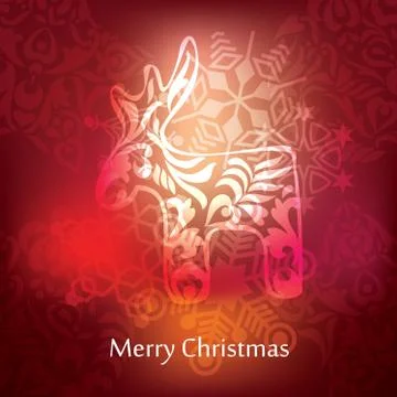 Vector christmas postcard design Stock Illustration