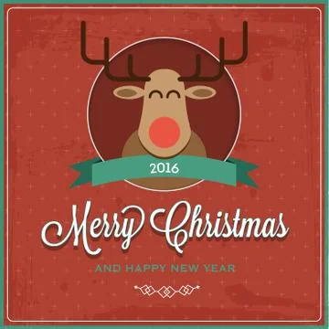 Vector christmas reindeer Stock Illustration