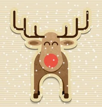 Vector christmas reindeer Stock Illustration