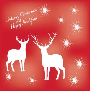Vector Christmas Reindeer Stock Illustration