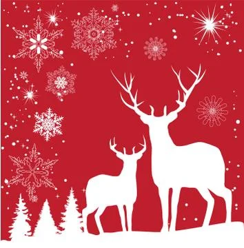 Vector Christmas Reindeer Stock Illustration