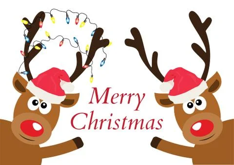 Vector Christmas reindeer Stock Illustration