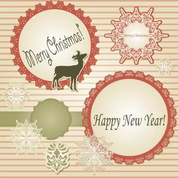 Vector christmas scrapbook Illustrazione stock