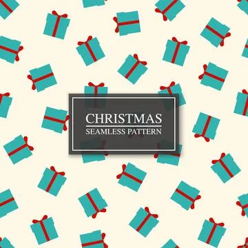 Vector christmas seamless festive pattern. Repeatable holiday background with 스톡 일러스트