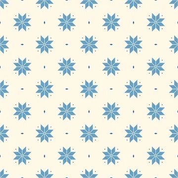 Vector christmas seamless geometric pattern - festive design. Blue and white Иллюстрация