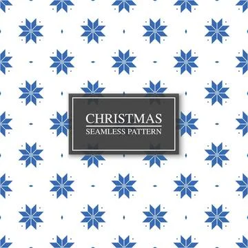 Vector christmas seamless geometric pattern with star snowflakes - festive Illustrazione stock
