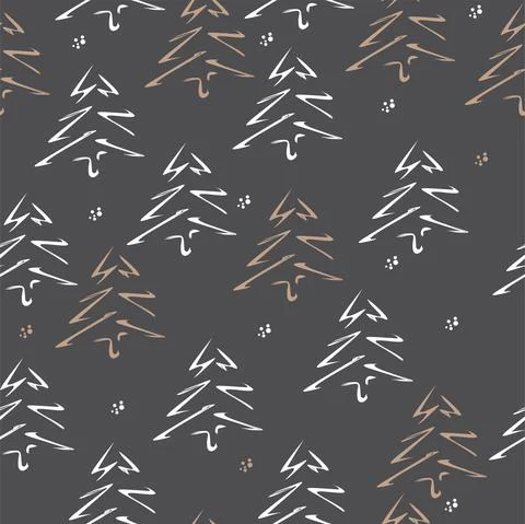 Vector. Christmas seamless patern. Design templates for typographic products. Stock Illustration