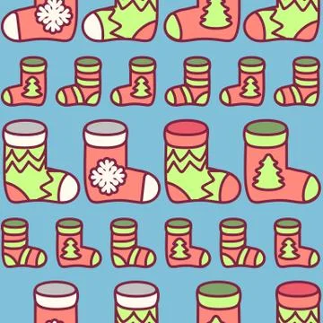 Vector christmas seamless pattern Stock Illustration
