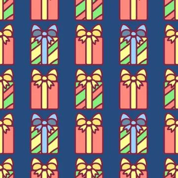 Vector christmas seamless pattern Stock Illustration