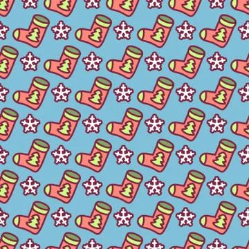 Vector christmas seamless pattern Stock Illustration
