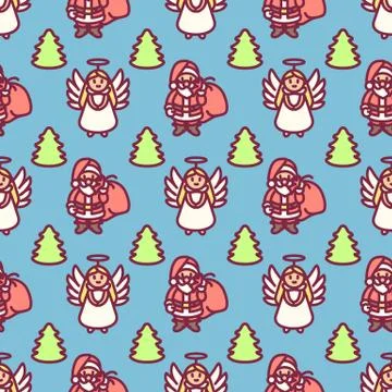 Vector christmas seamless pattern Stock Illustration