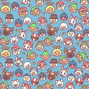 Vector christmas seamless pattern Stock Illustration